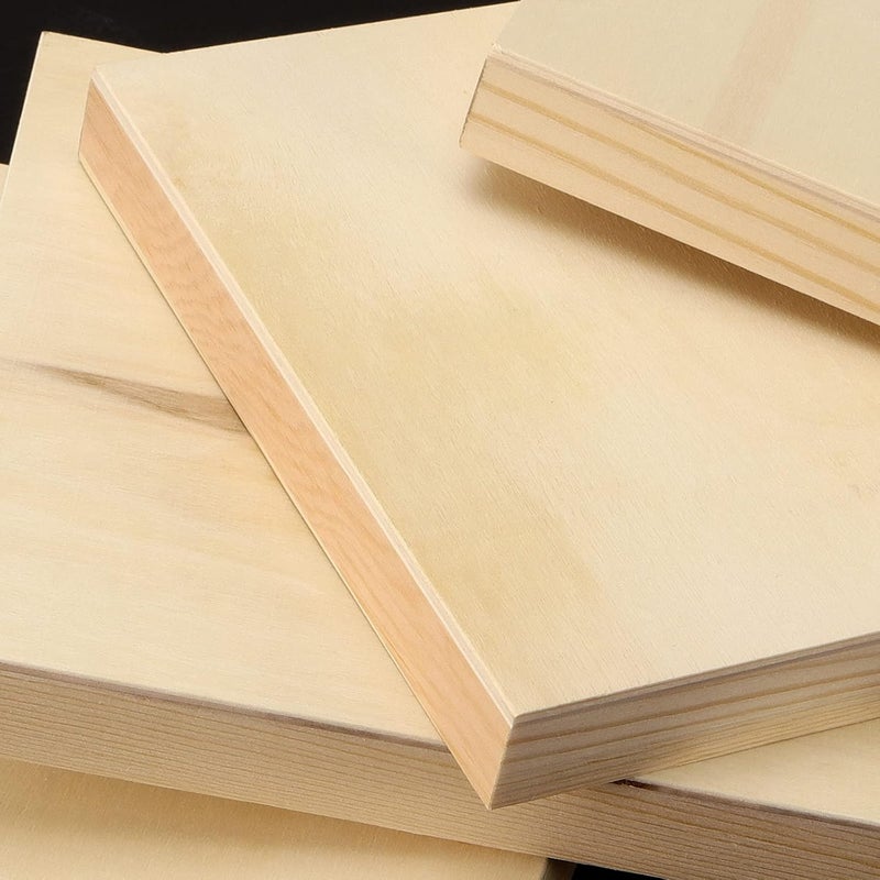 JOIKIT 20 Pack 5 x 5 Inch Wood Canvas Panels, 1cm Thick Wooden Canvas Board Unfinished Wood Cradled Painting Panel Boards, Artist Wooden Canvases for Burning, Pouring, String Art, Crafts - Image 3